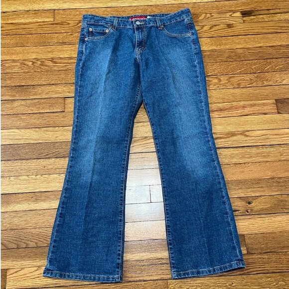 Levi's Denim - Levi's 518 Superlow Bootcut Womens Jeans Junior Size 13 Blue Denim VTG USA Made